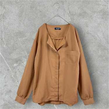 Nat and Diary Sheer Shirt M Brown Simple Workwear… - image 1