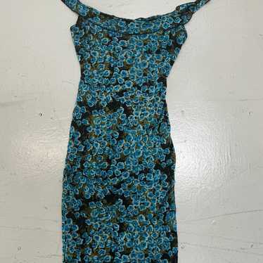 Vintage Windsor Y2K Slip Midi Off Shoulder Dress … - image 1