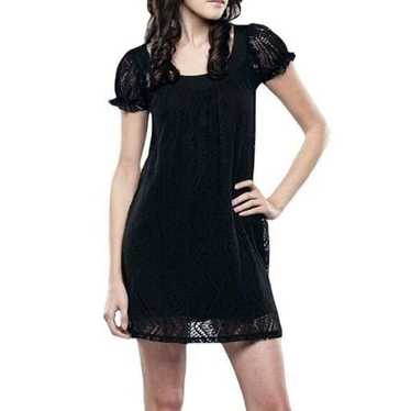 ELLA MOSS Black Corsica Lace Dress Small