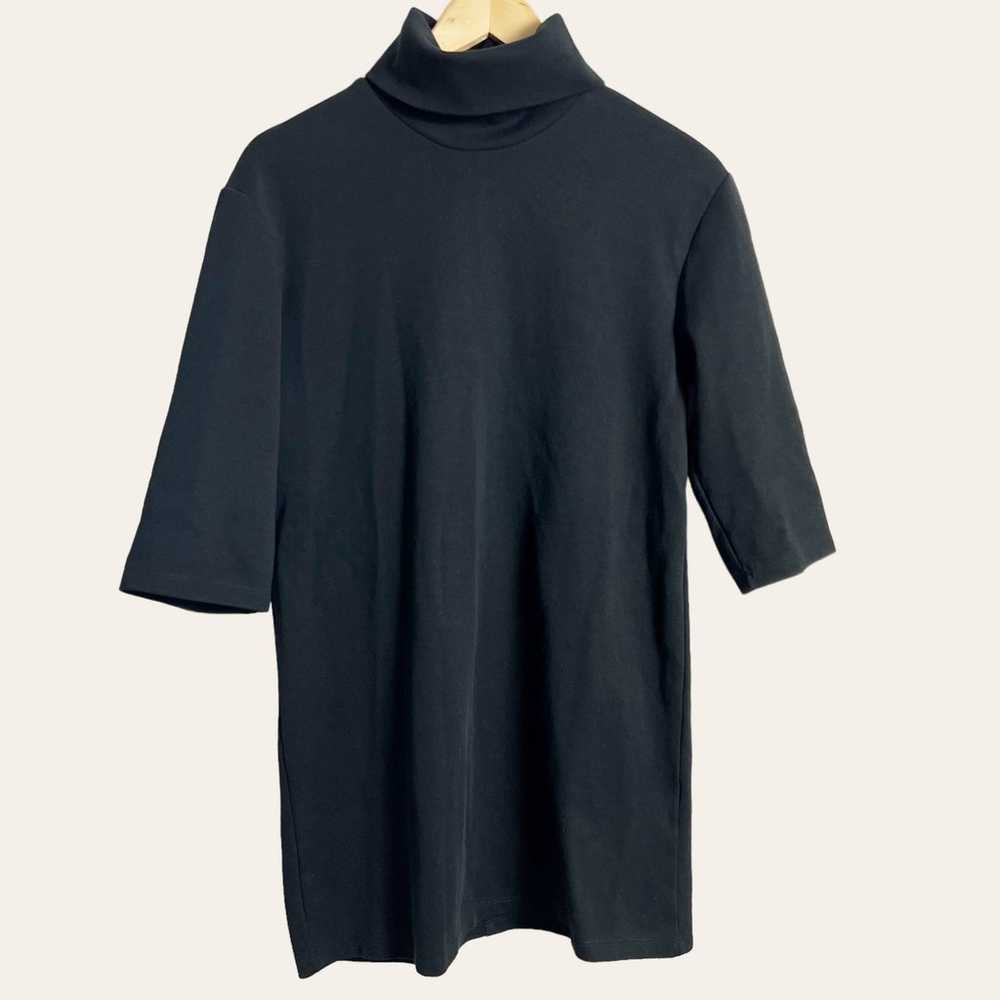 Zara Trafaluc Solid Black Turtleneck 3/4 Sleeve T… - image 1