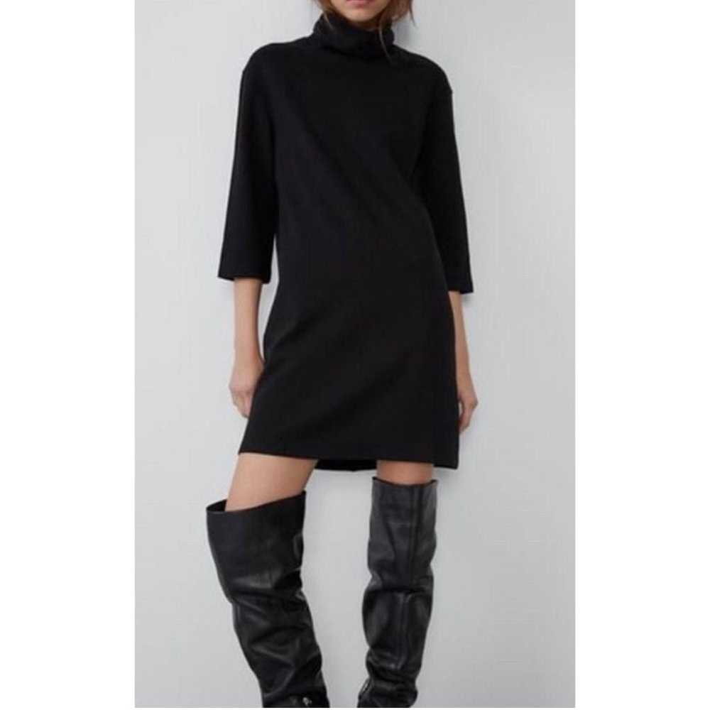 Zara Trafaluc Solid Black Turtleneck 3/4 Sleeve T… - image 8