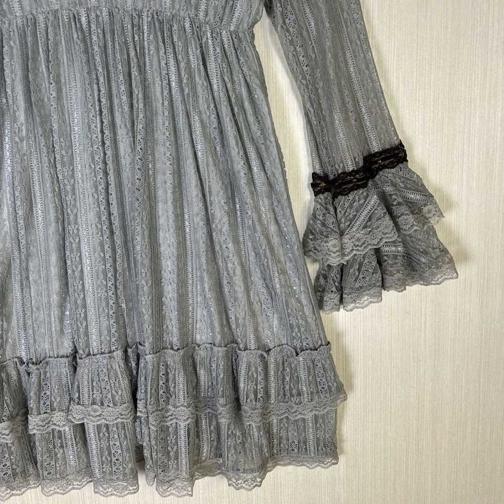 Urban Mango Womens Dress Sz M Boho Lace Ruffle St… - image 11