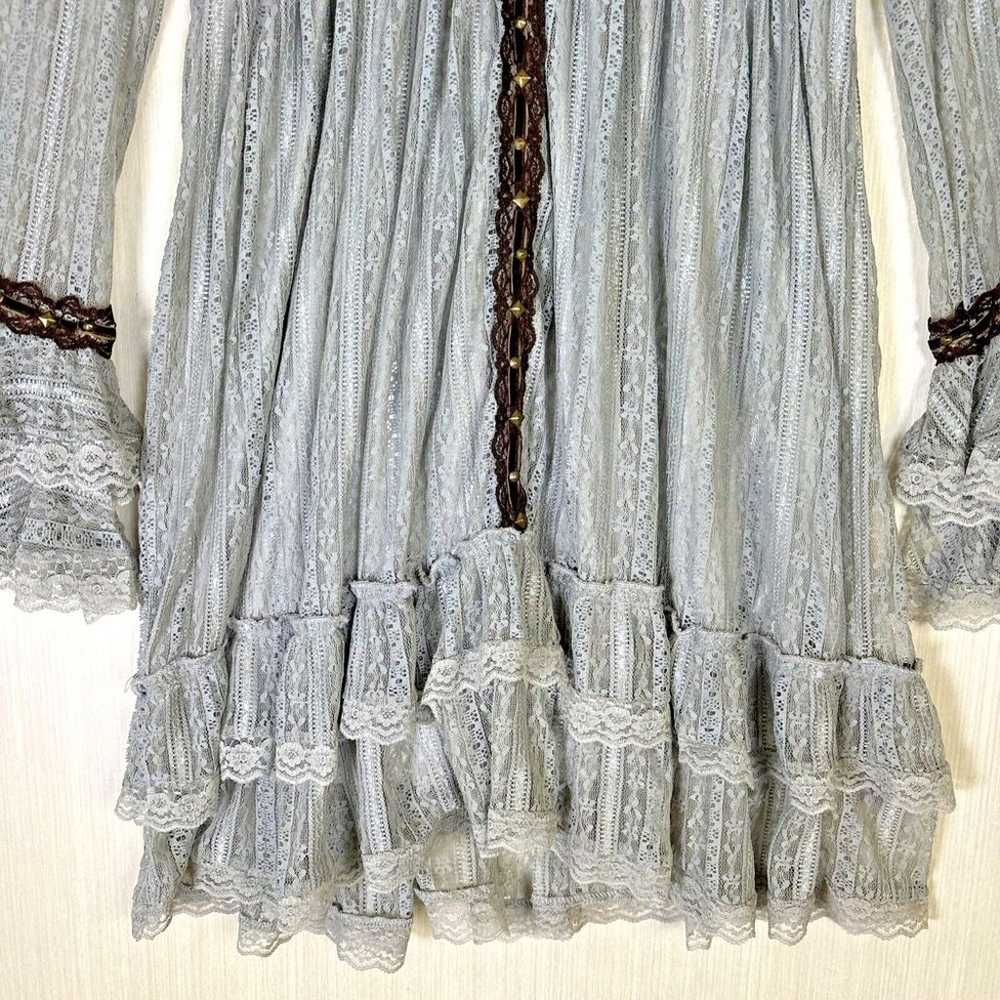 Urban Mango Womens Dress Sz M Boho Lace Ruffle St… - image 4