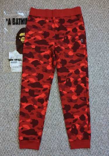 Bape NEW Bape Red Camo Sweatpants size XL