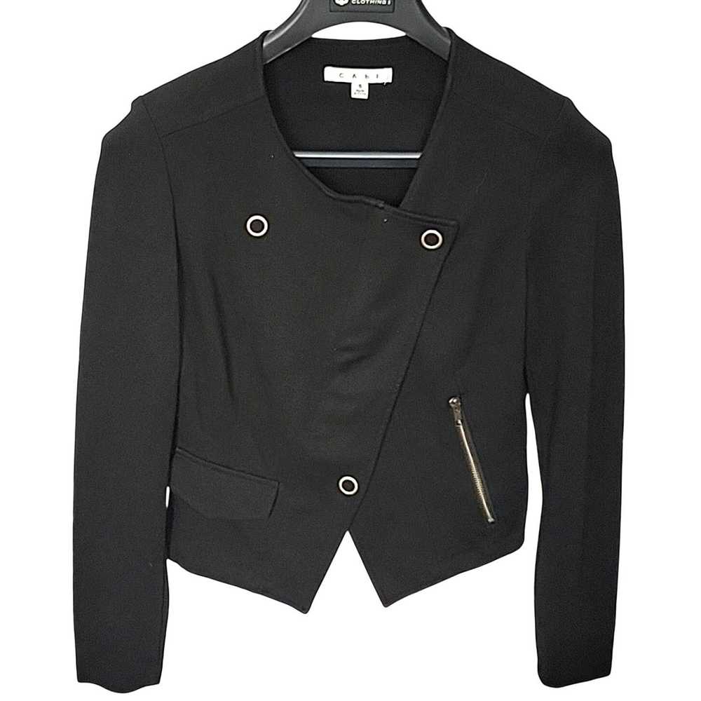 Other CAbi Black Ponte Asymmetrical Moto Jacket S… - image 1