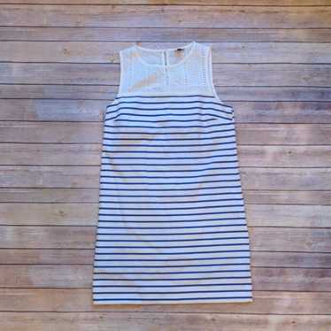 J.Crew Striped Sleeveless Dress w/ Eyelet Yoke - S