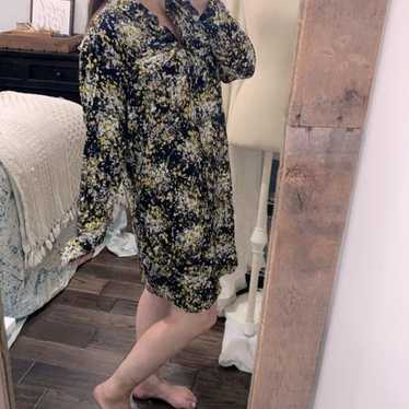 Jessica Simpson floral shirt dress size large