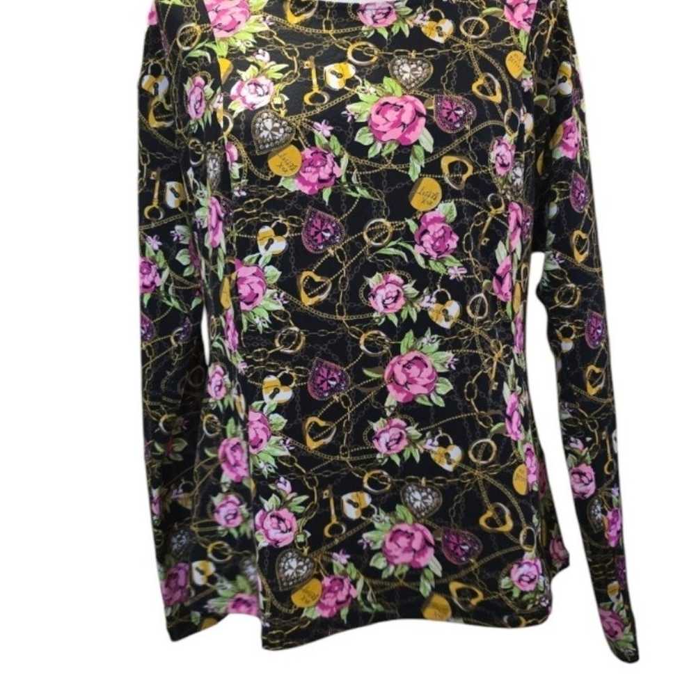 Betsey Johnson Long Sleeve Secret Garden Floral T… - image 2