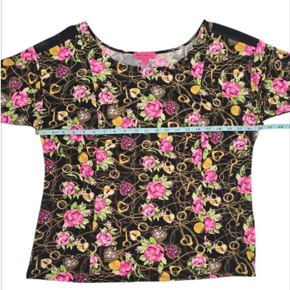 Betsey Johnson Long Sleeve Secret Garden Floral T… - image 4