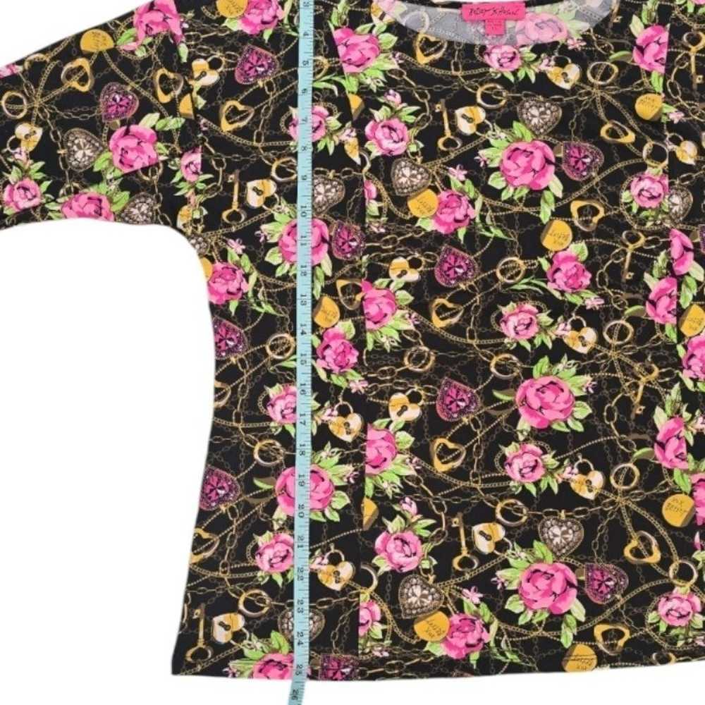 Betsey Johnson Long Sleeve Secret Garden Floral T… - image 5