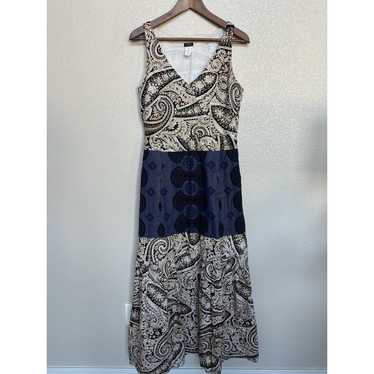 J.Crew boho paisley maxi dress 10 sleeveless vnec… - image 1