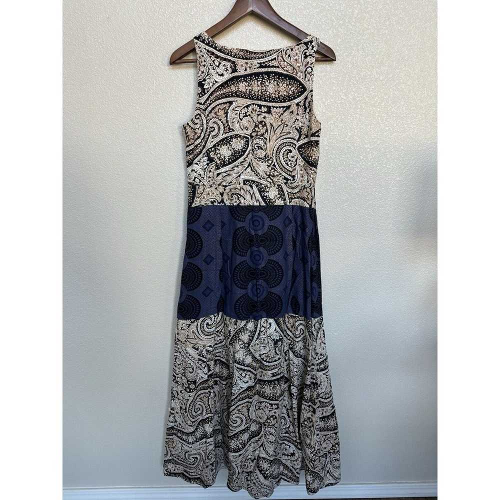 J.Crew boho paisley maxi dress 10 sleeveless vnec… - image 6