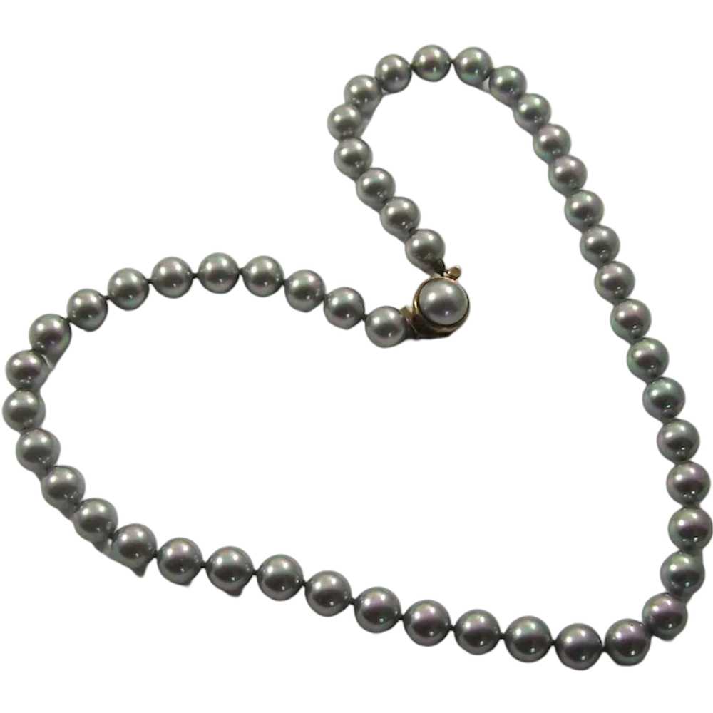 MAJORICA, Spain Lustrous Imitation Platinum Pearl… - image 1