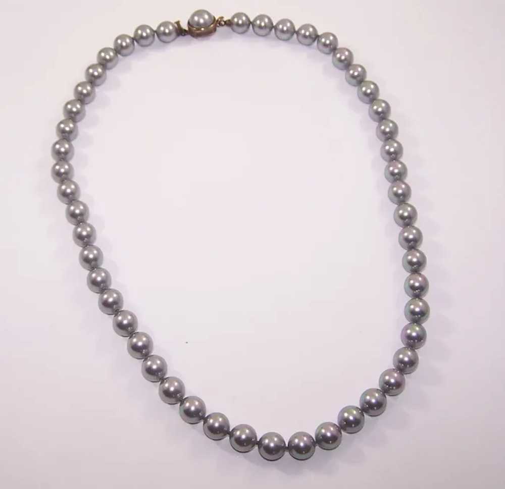 MAJORICA, Spain Lustrous Imitation Platinum Pearl… - image 4