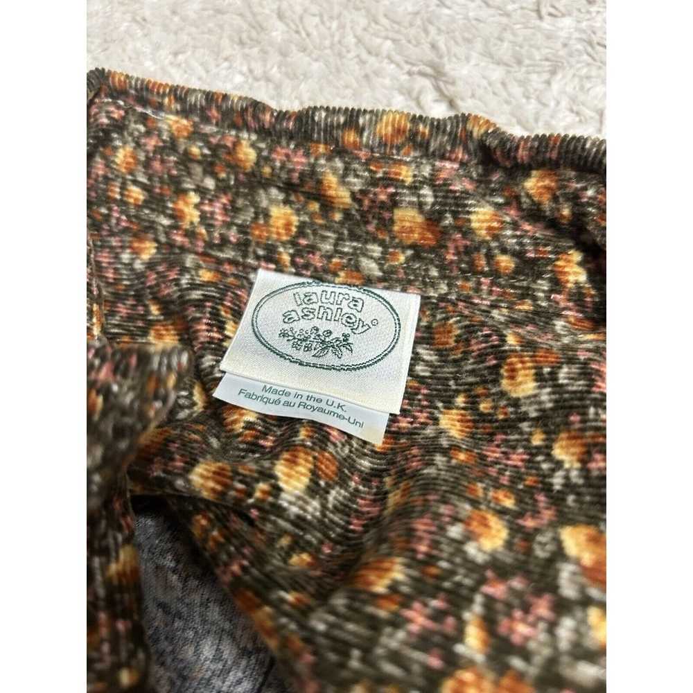 Vintage Laura Ashley Floral Print Corduroy Button… - image 4