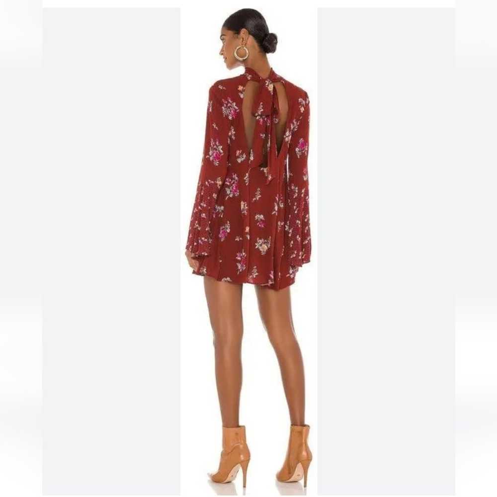 Free People Dress Tate Tunic Mini  Red floral Vin… - image 2