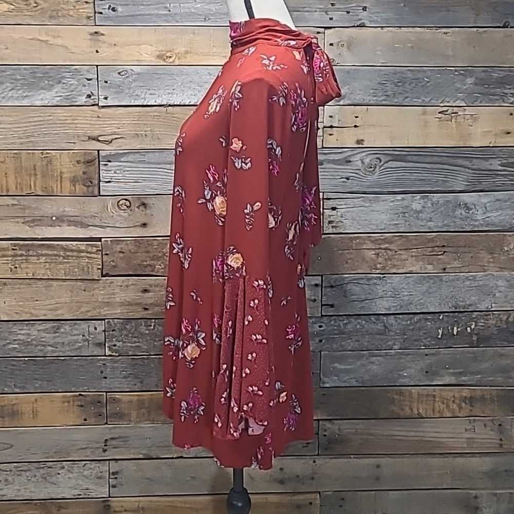 Free People Dress Tate Tunic Mini  Red floral Vin… - image 5