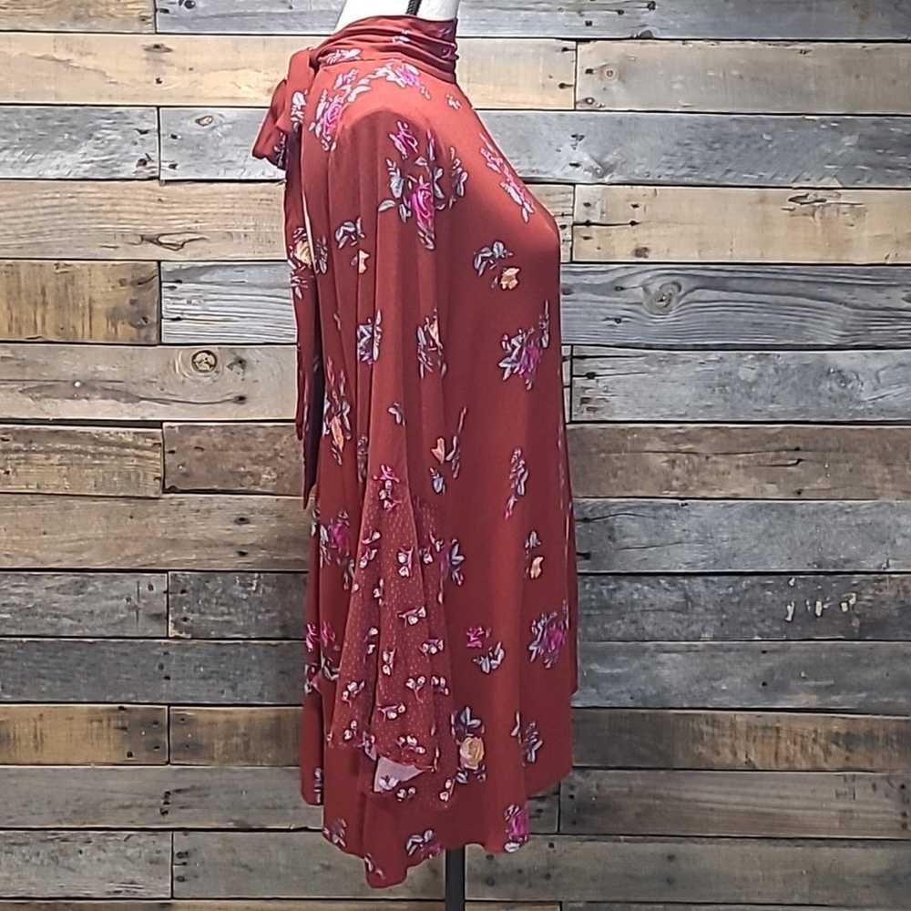 Free People Dress Tate Tunic Mini  Red floral Vin… - image 7