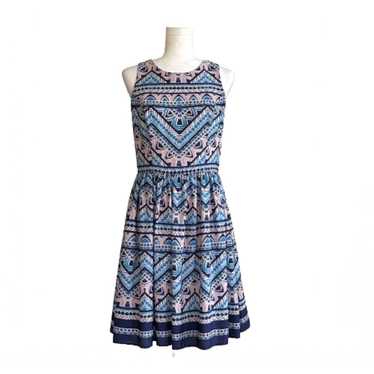 Eliza J Blue Pink Patterned High Neck Sleeveless … - image 1