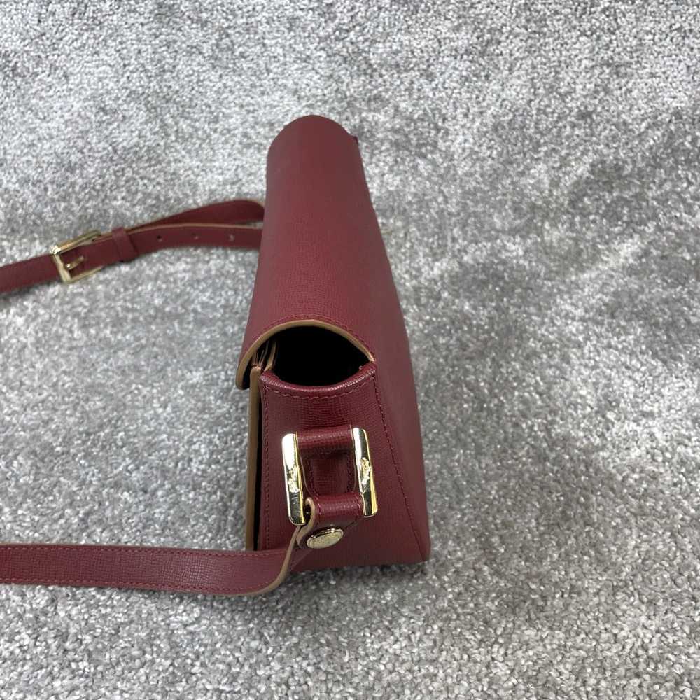 Longchamp Red Leather Crossbody Bag With Adjustab… - image 3