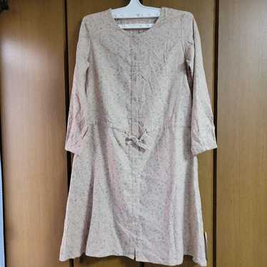 Studio Clip Linen Blend Floral Long-Sleeve Dress