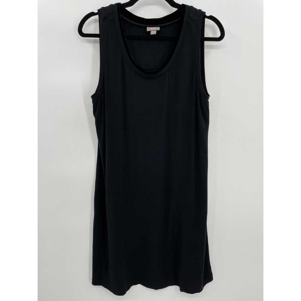 J. JILL Black Sleeveless Velvet Accent Collar Y2K… - image 1