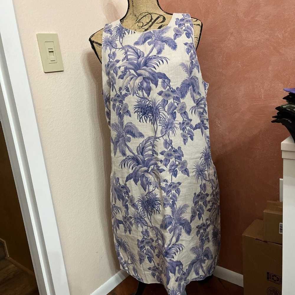 Tommy Bahama Dress Women Large Floral Linen Blend… - image 1