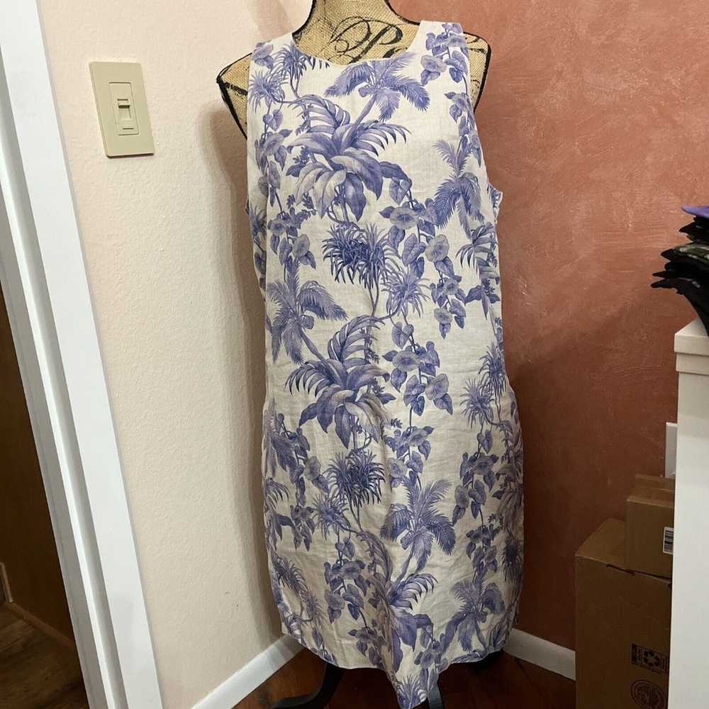 Tommy Bahama Dress Women Large Floral Linen Blend… - image 2