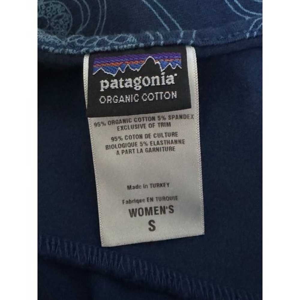 Patagonia Blue floral Margot V-neck Organic Cotto… - image 7