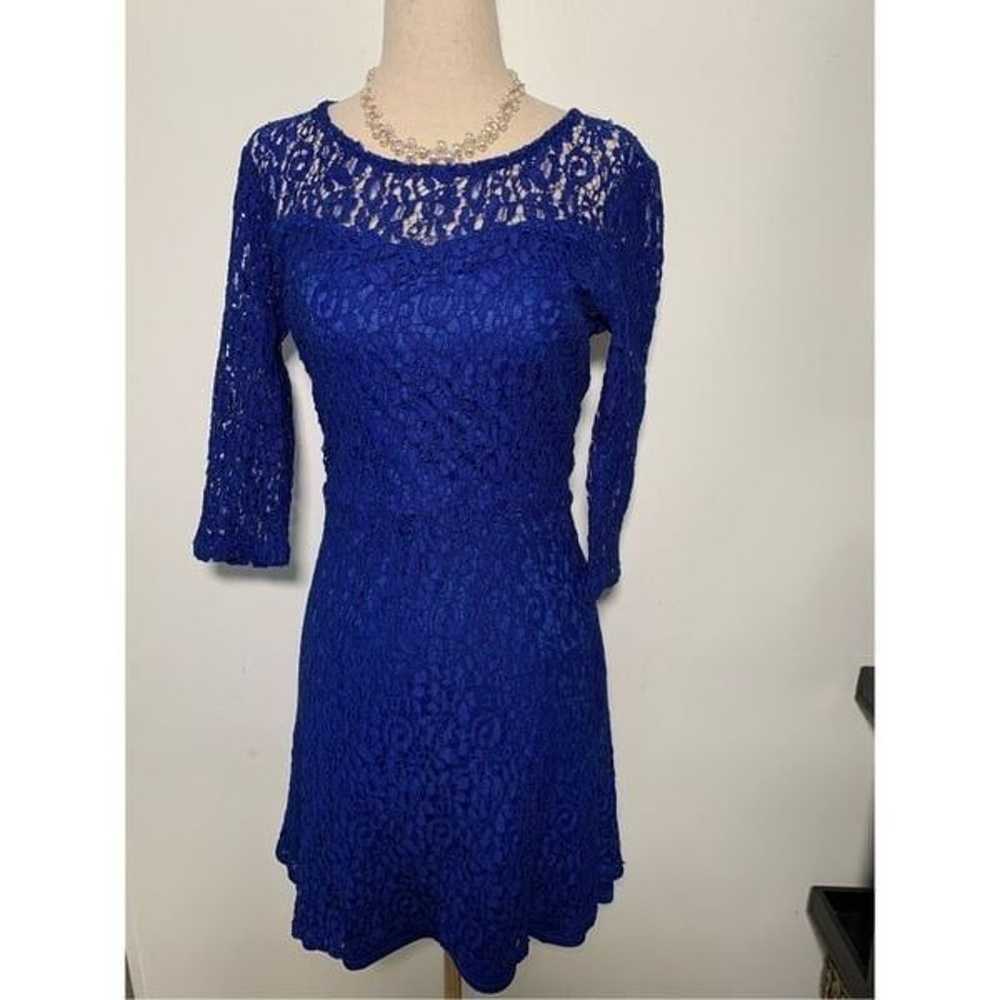 Brixon ivy blue lace dress size small - image 1