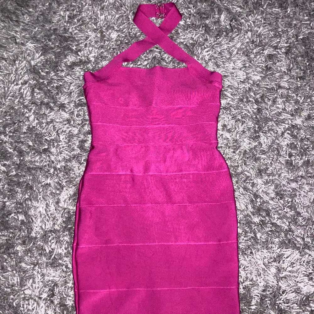 Herve Leger pink dress - image 1