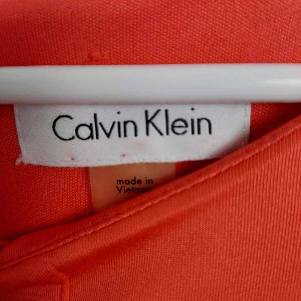 Calvin Klein Orange Pleated Sleeveless Career Wor… - image 4