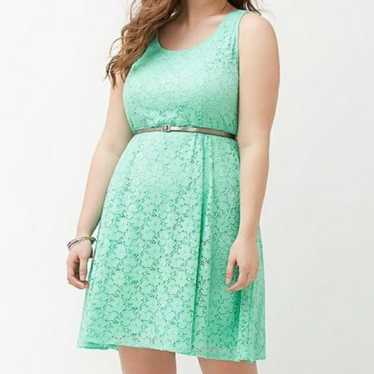 Lane Bryant Mint Green Floral Dress size 14