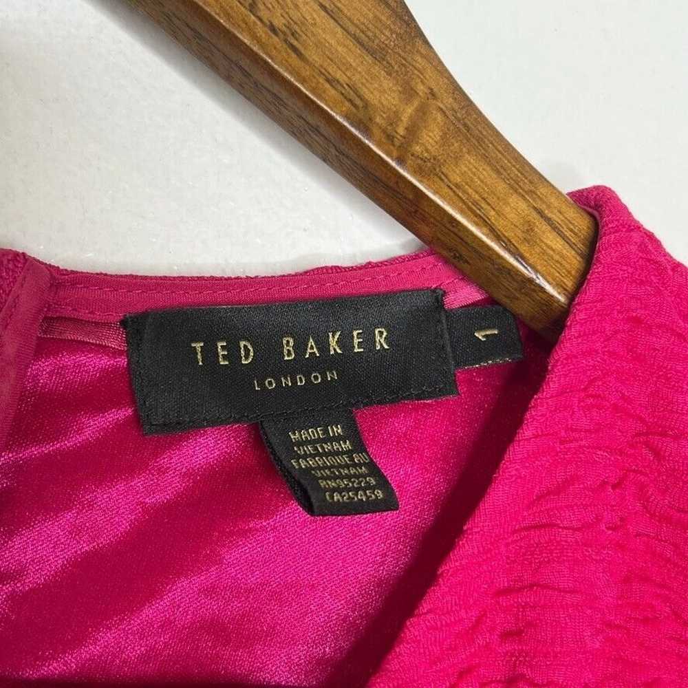 Ted Baker Hot Pink Fit and Flare Dress Women’s Sm… - image 4