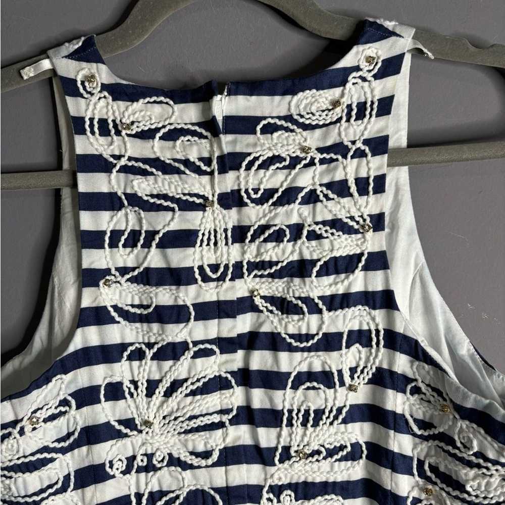 Lilly Pulitzer Navy Blue and White Striped Sleeve… - image 3