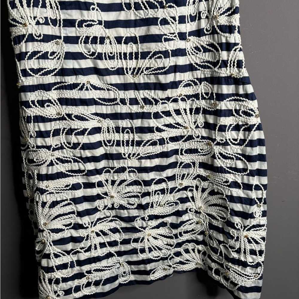 Lilly Pulitzer Navy Blue and White Striped Sleeve… - image 7