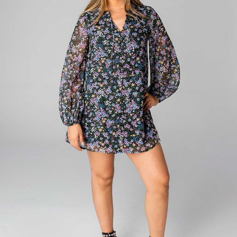 Buddy Love Leah Floral Button Up Short Dress Blac… - image 2