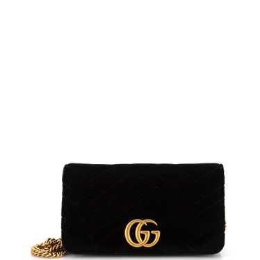 GUCCI GG Marmont Chain Flap Bag Matelasse Velvet … - image 1