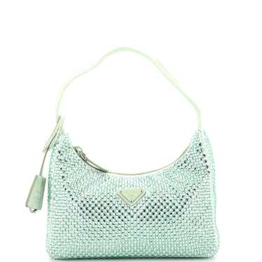 PRADA Re-Edition 2000 Hobo Crystal Embellished Sa… - image 1