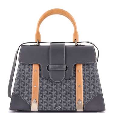 GOYARD Saigon Top Handle Bag Coated Canvas with L… - image 1