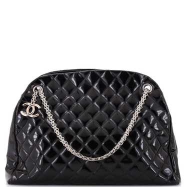 CHANEL Just Mademoiselle Bag Quilted Patent Large