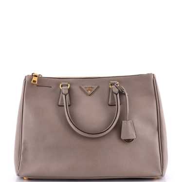 PRADA Double Zip Lux Tote Saffiano Leather Large