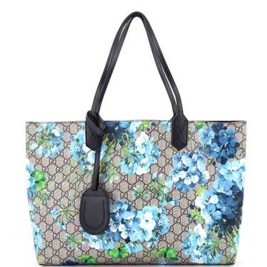 GUCCI Reversible Tote Blooms GG Print Leather Med… - image 1