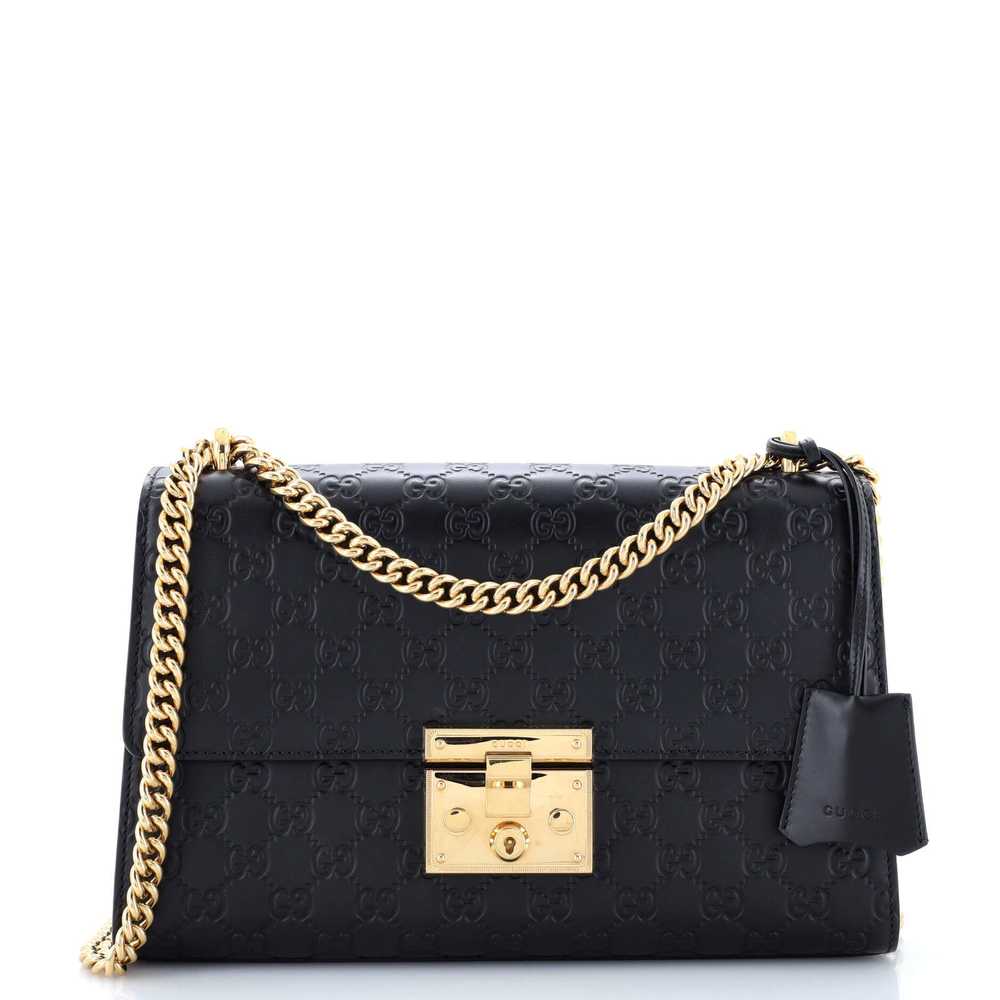 GUCCI Padlock Shoulder Bag Guccissima Leather Med… - image 1