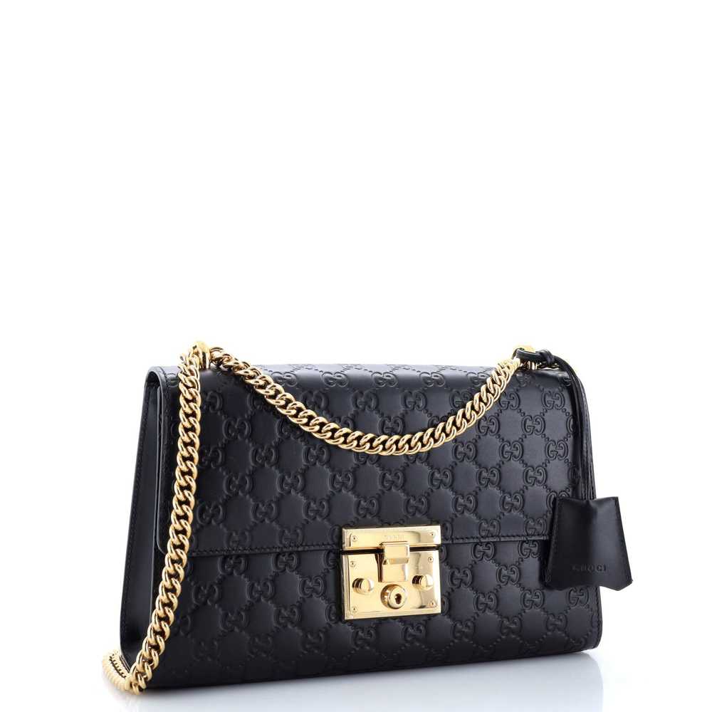 GUCCI Padlock Shoulder Bag Guccissima Leather Med… - image 2