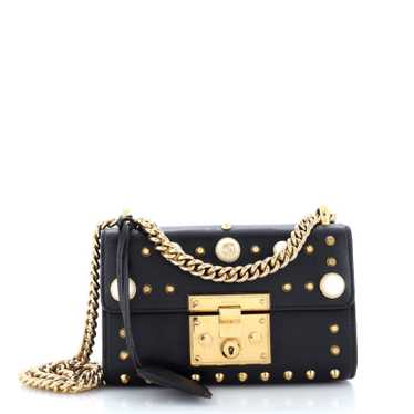 GUCCI Pearly Padlock Shoulder Bag Studded Leather… - image 1