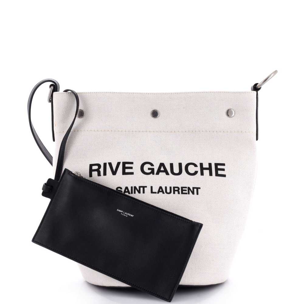 Saint Laurent Rive Gauche Bucket Bag Canvas - image 2