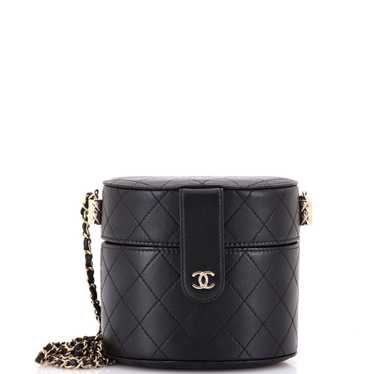 CHANEL CC Allure Vanity Case with Chain Quilted La