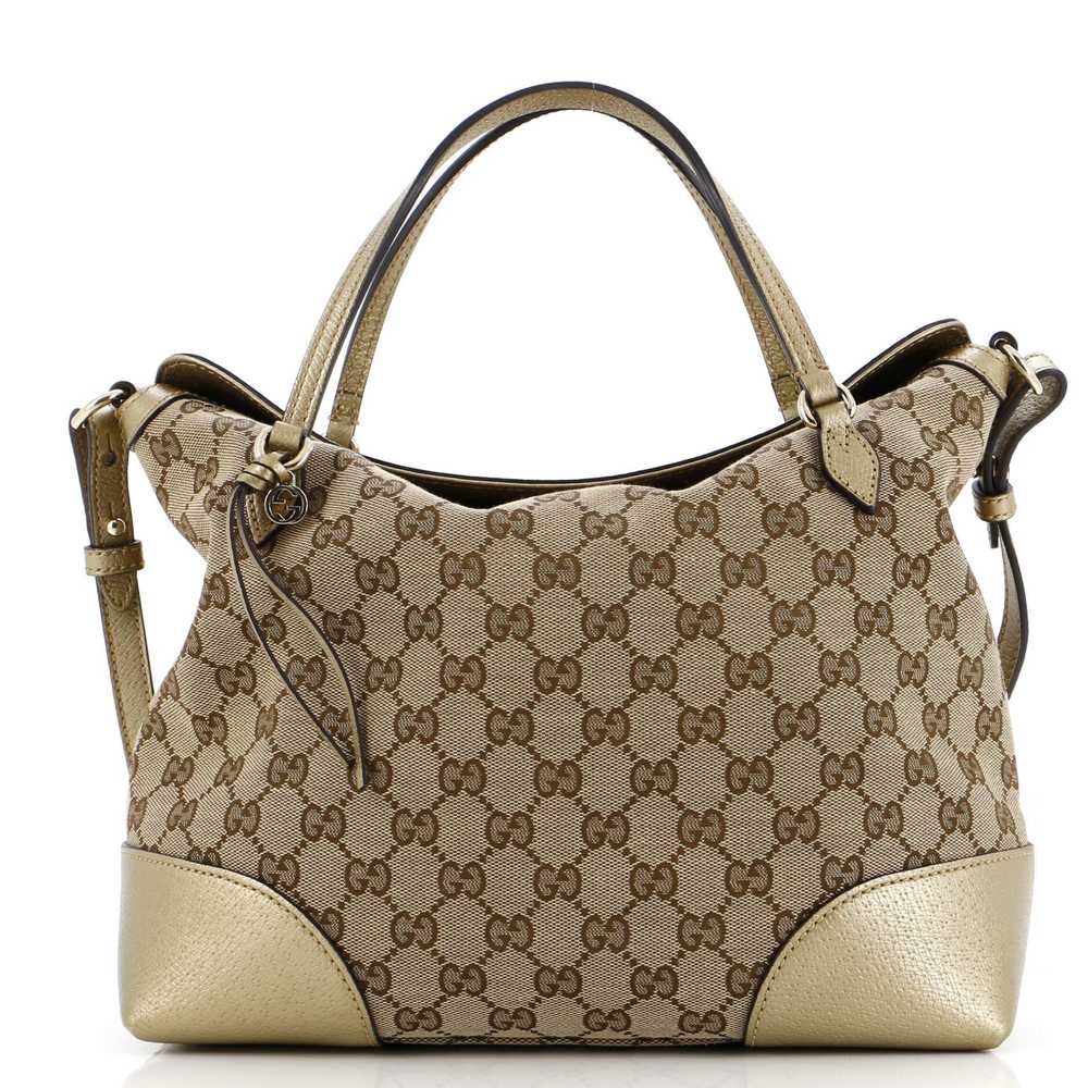 GUCCI Bree Convertible Top Handle Bag GG Canvas w… - image 1