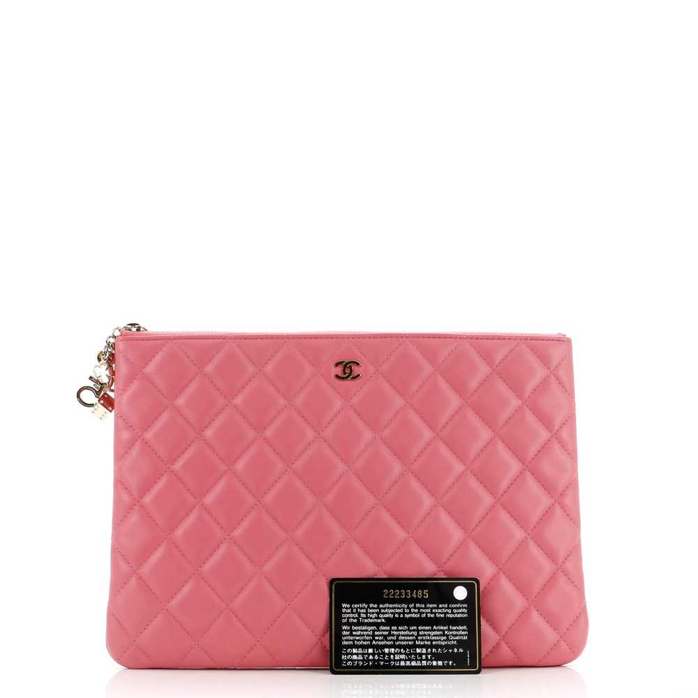 CHANEL CC Casino O Case Clutch Quilted Lambskin M… - image 2